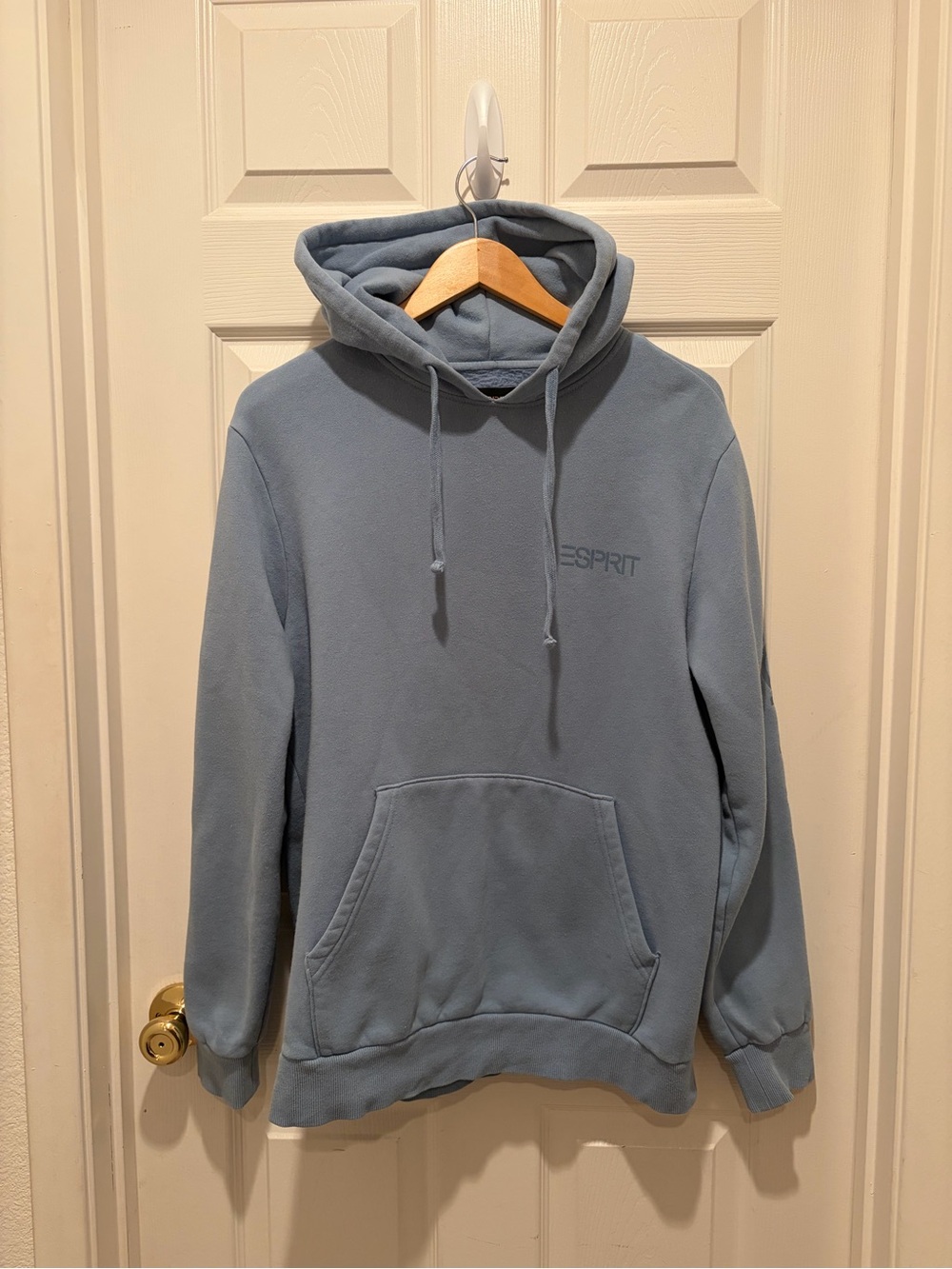 Esprit Light Blue Pullover Hoodie with Kangaroo Pocket